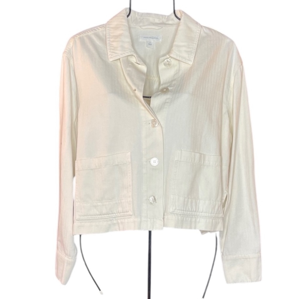 Treasure & Bond Elegant Cream Utility Jacket